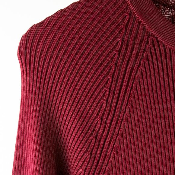 A.L.C. Nick Burgundy Ribbed Dress - Picture 4 of 7